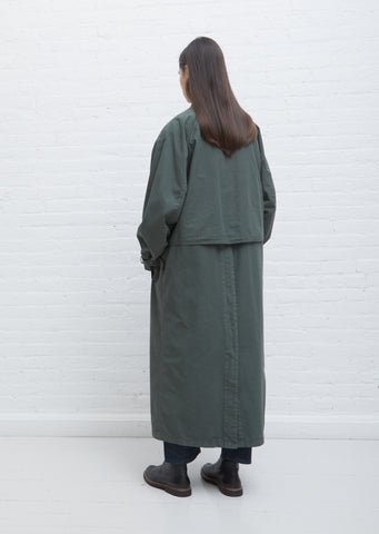 Storm Flap Coat — Deep Forest Green – La Garçonne