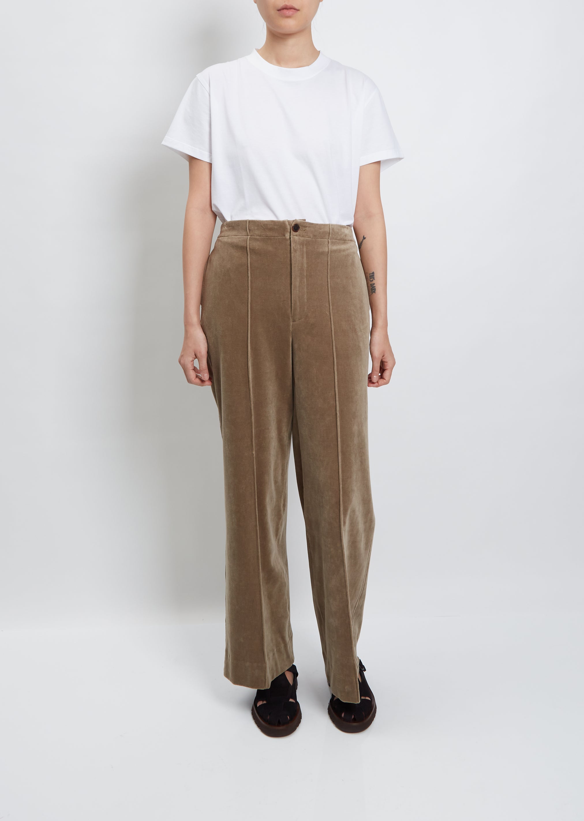 Organic Cotton Velour Pants – La Garçonne