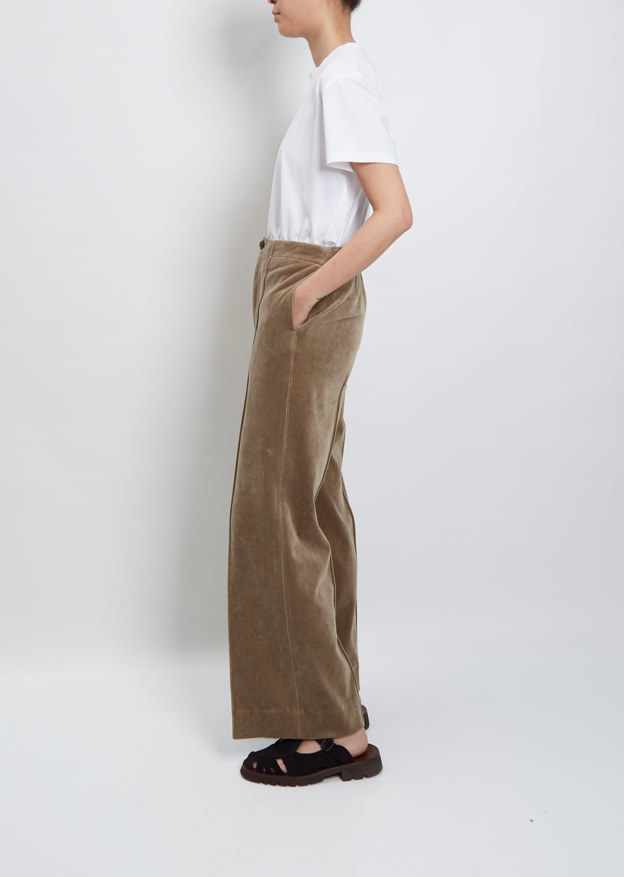 Organic Cotton Velour Pants – La Garçonne