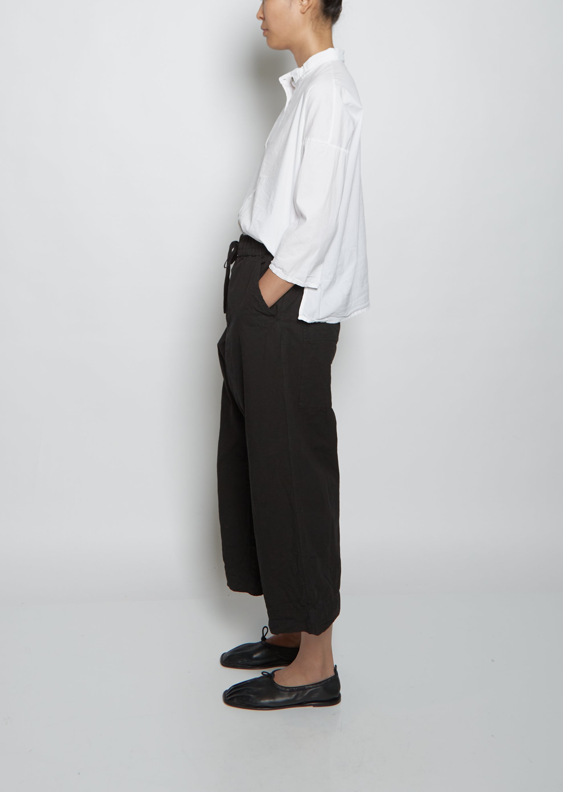 Wide & Short Trousers CC — Black – La Garçonne