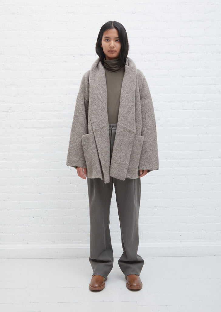 louren 21aw doubleface muffler wool coat