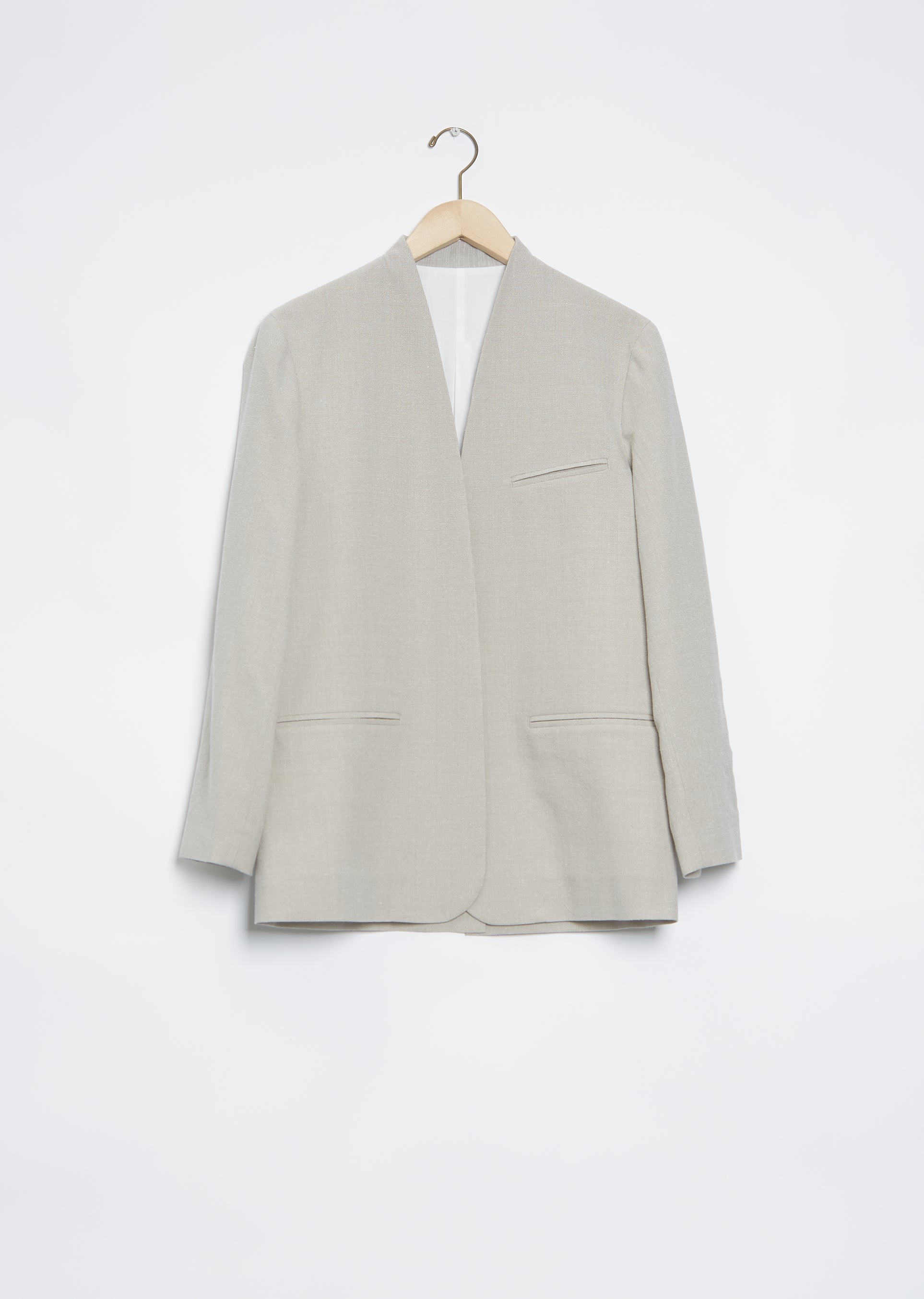 Tailored Collarless Jacket – La Garçonne