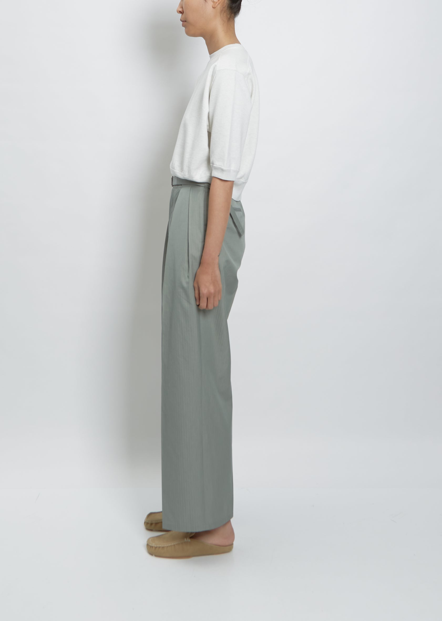 Washed Finx Herringbone Pants – La Garçonne