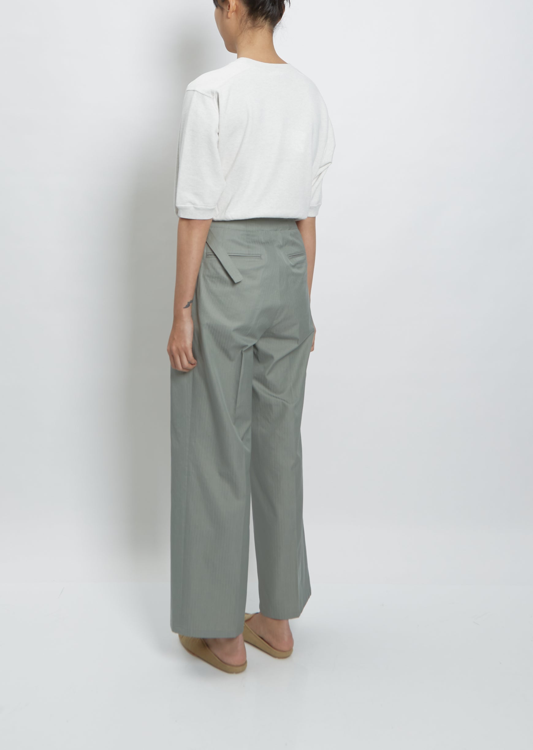 Washed Finx Herringbone Pants – La Garçonne