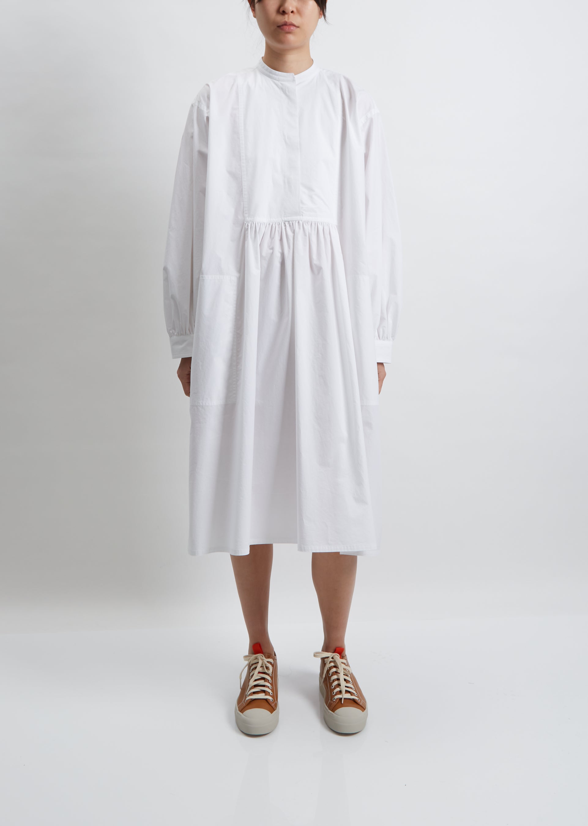 Decatina Puff Sleeve Dress — White – La Garçonne