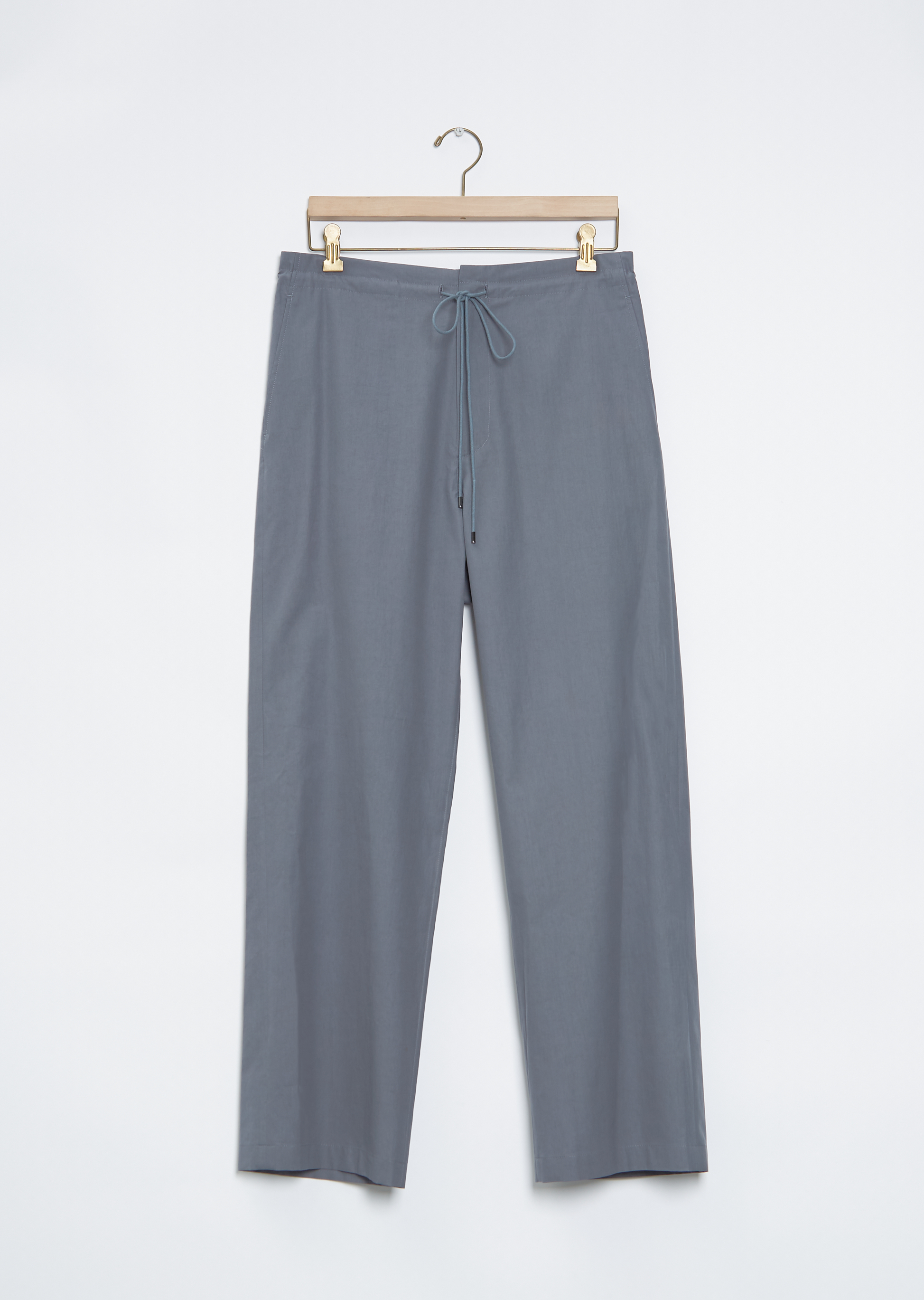 Washed Finx Twill Easy Wide Pants — Dark Blue Gray – La Garçonne