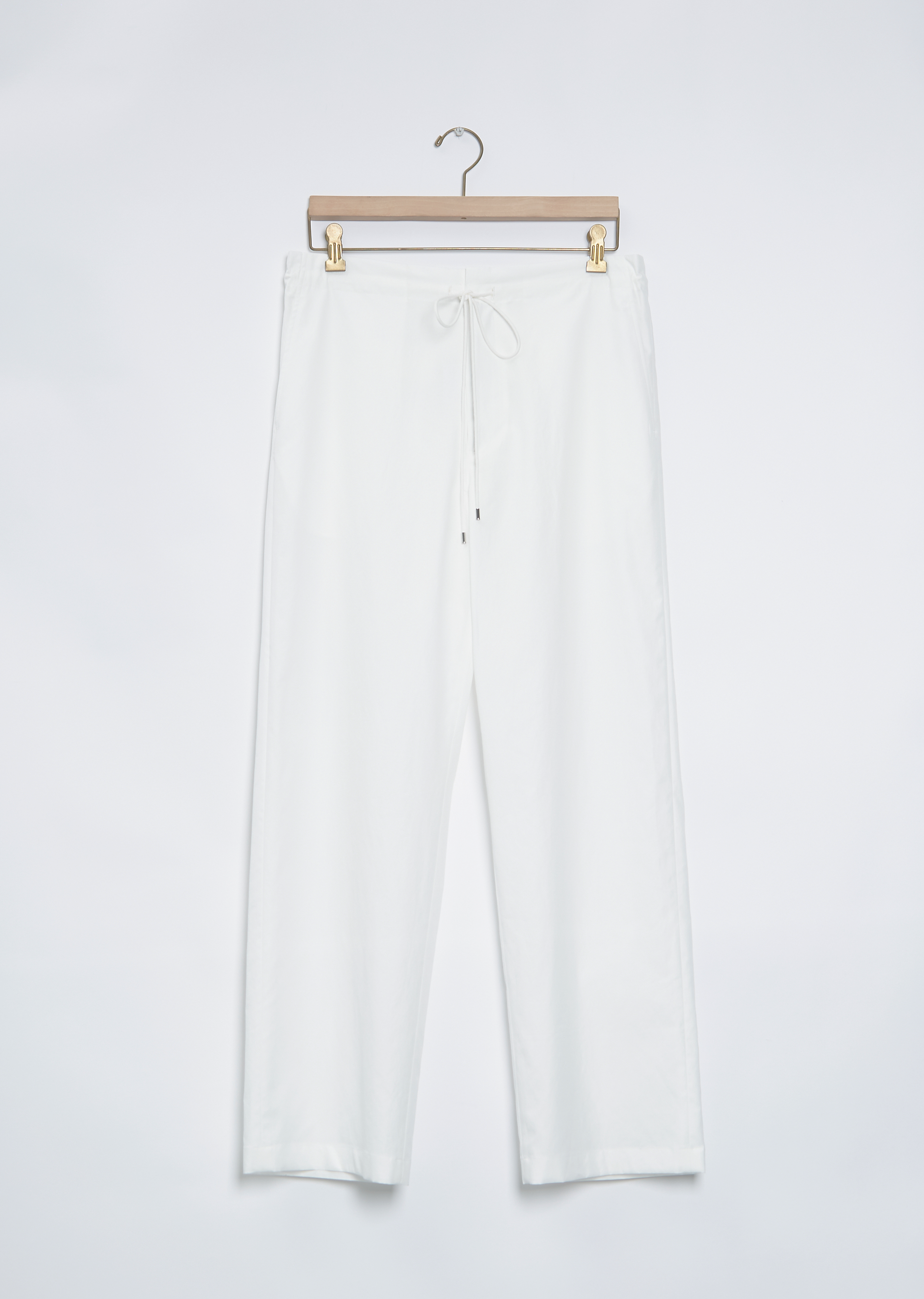 Washed Finx Twill Easy Wide Pants — White – La Garçonne