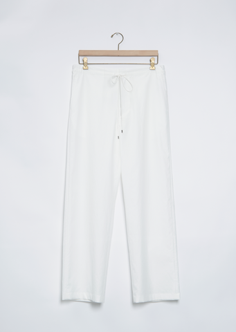 Washed Finx Twill Easy Wide Pants — White – La Garçonne