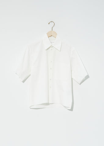 Cropped Short Sleeve Basic Shirt