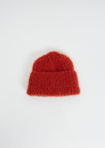 Mohair Beanie — Rust – La Garçonne