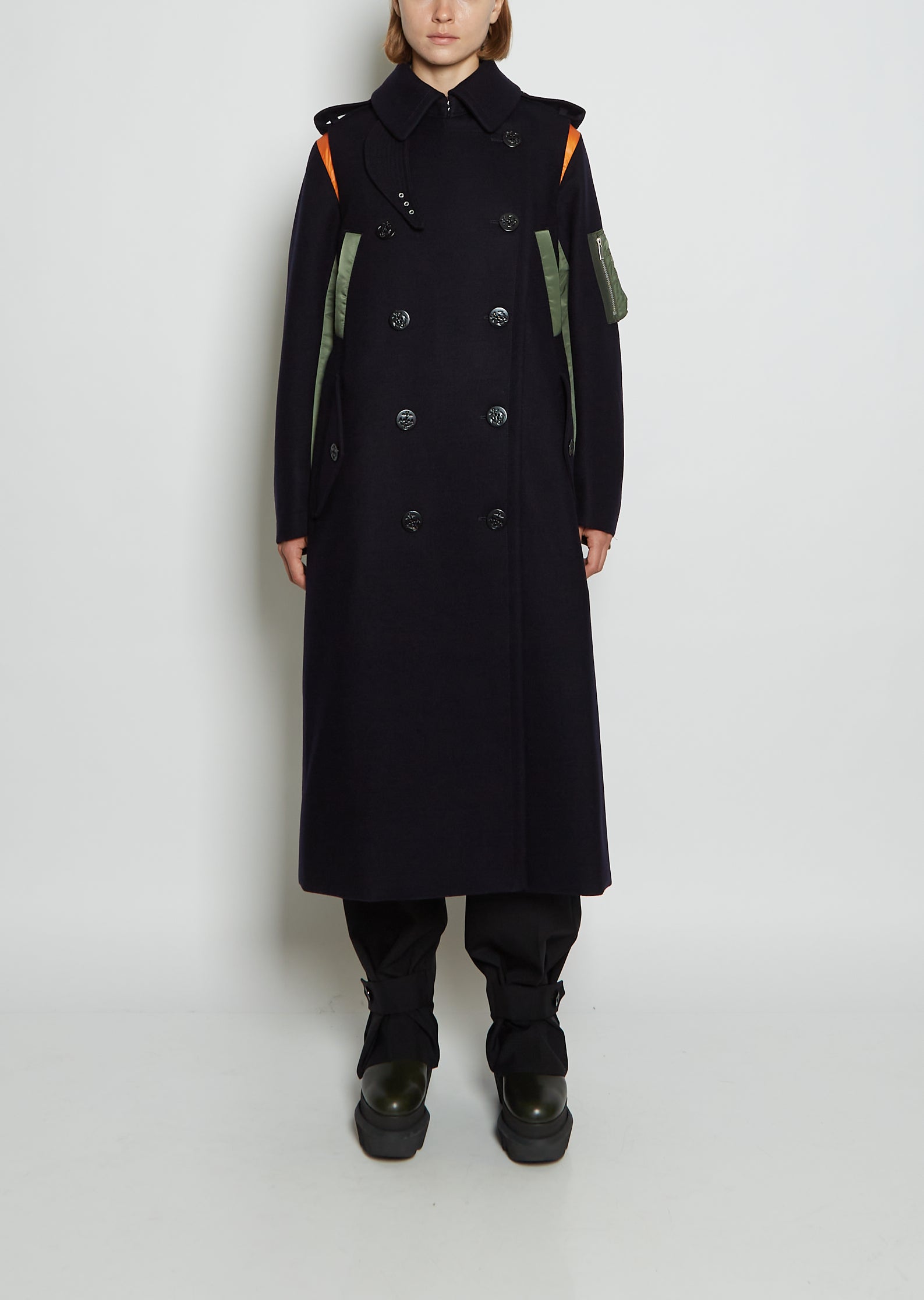 Wool Melton & Nylon Bomber Coat – La Garçonne