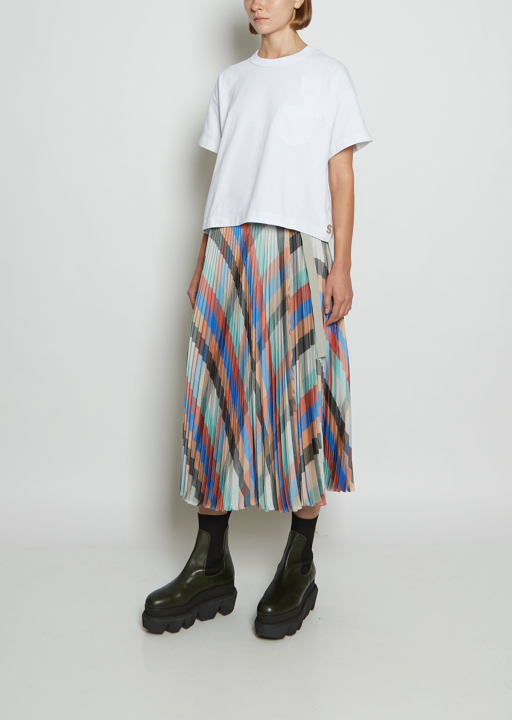 ☆激レア☆sacai Plaid Scarf Skirt プリーツ 22SS | ejequine.co.uk