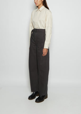 Unisex Twisted Belted Denim Pants — Zinc – La Garçonne