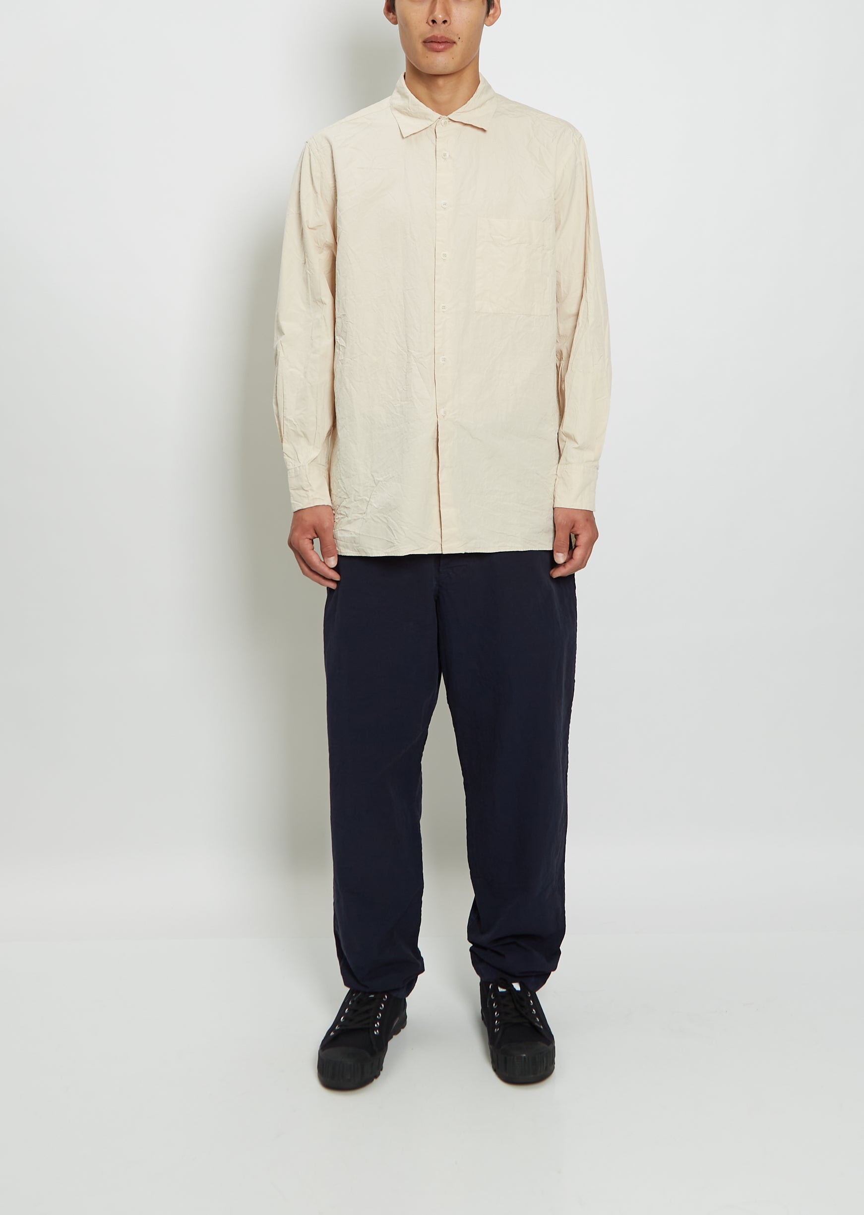 Men's Big Raccourcie Cotton Shirt — Ivory – La Garçonne