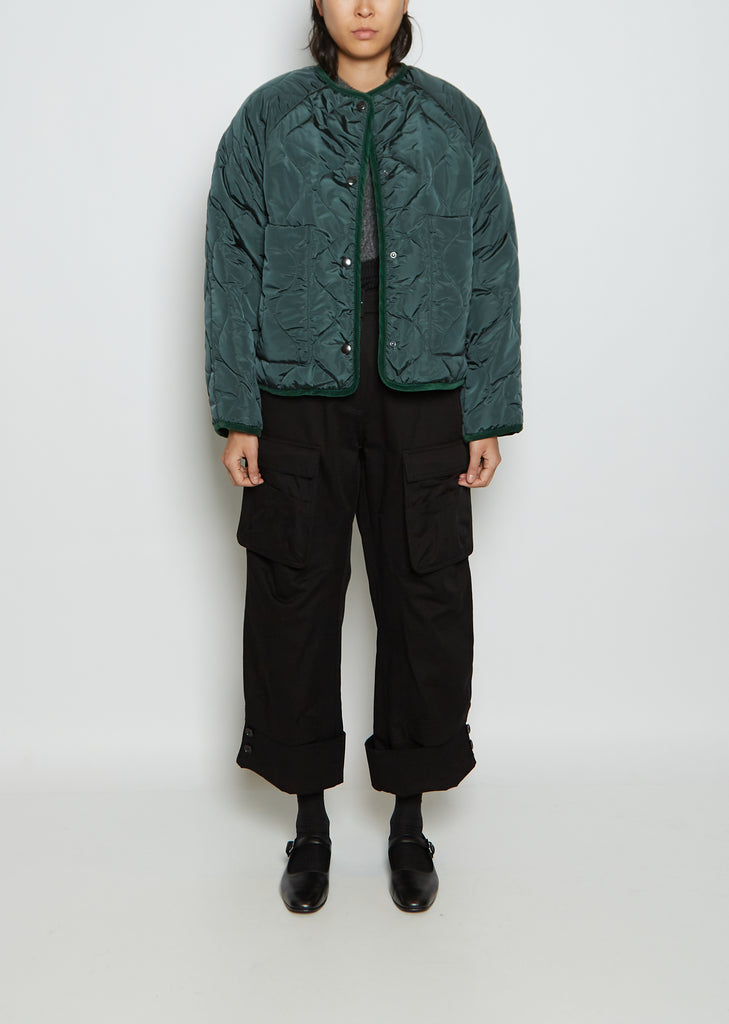 直接買 seya.COLLARLESS JACKET -PINE GREEN - テーラードジャケット