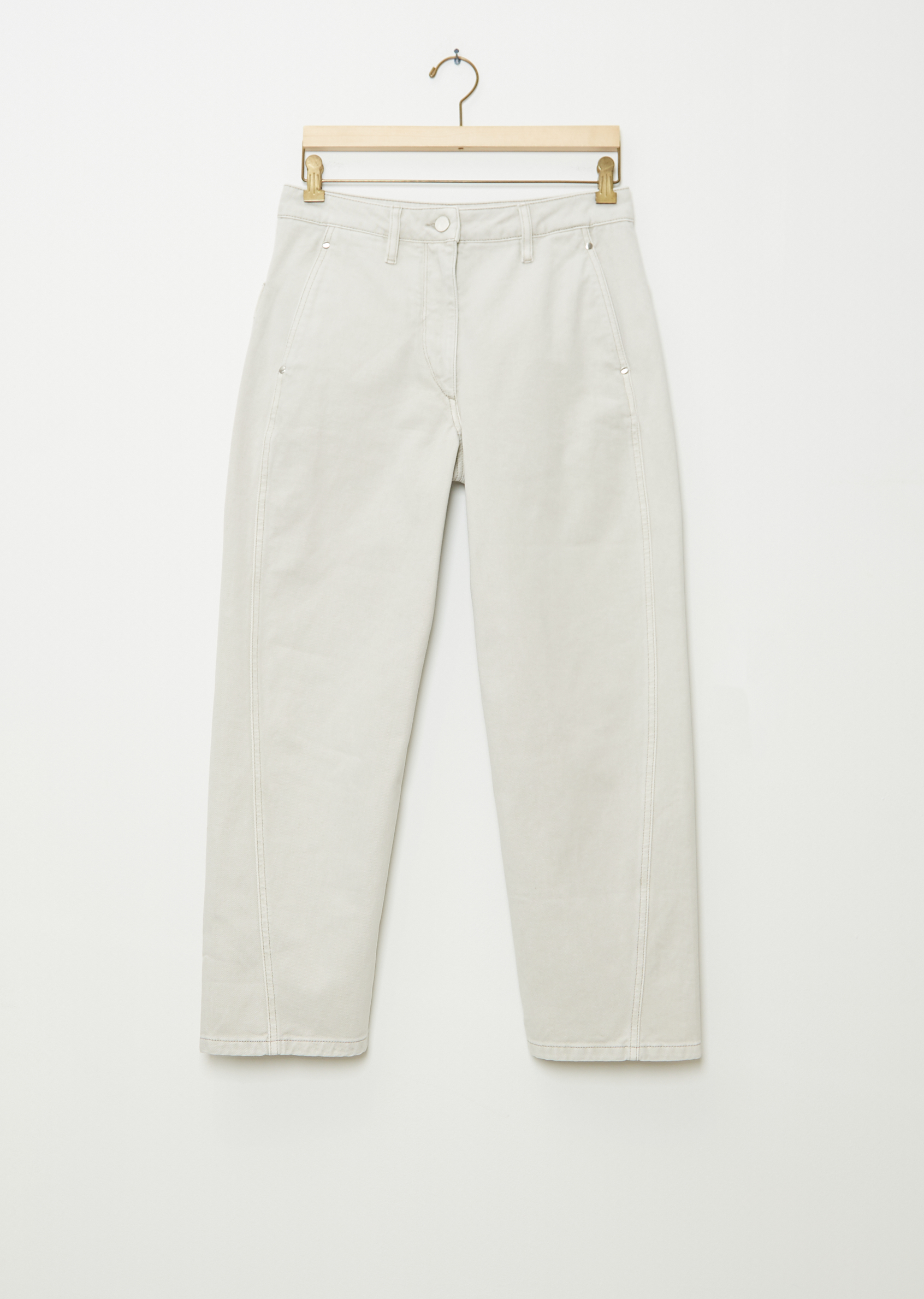 Denim Twisted Pant — Denim Snow Grey – La Garçonne