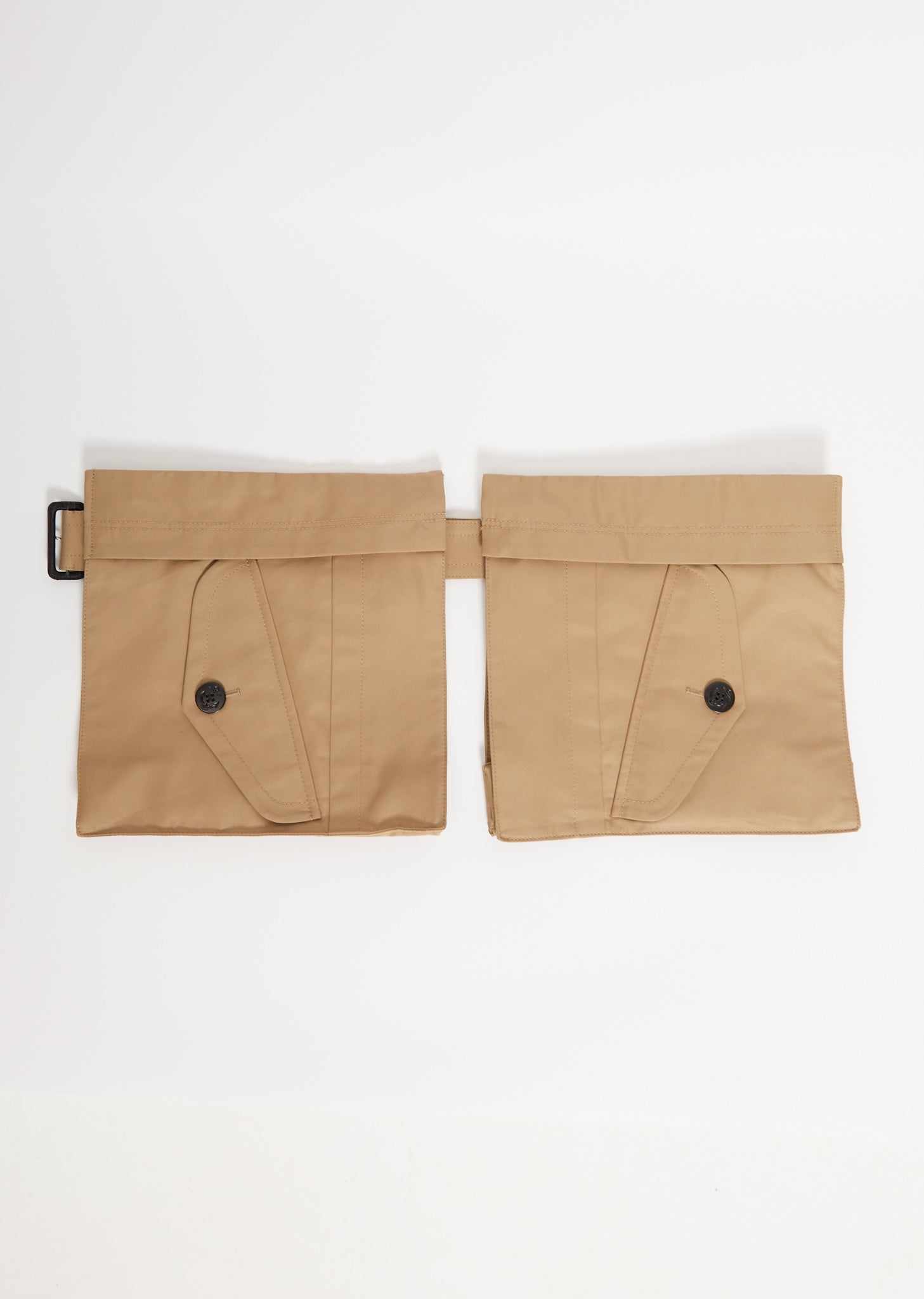 Cotton Gabardine Pocket Belt — Beige – La Garçonne