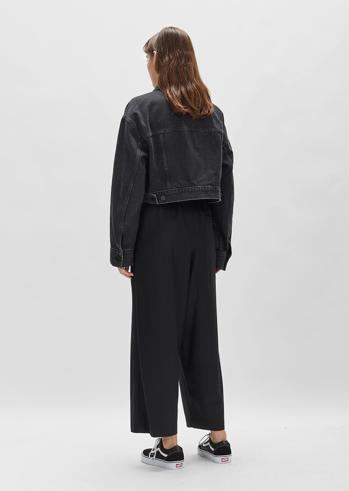 Cropped Oversized Denim Jacket by Alexander Wang- La Garçonne