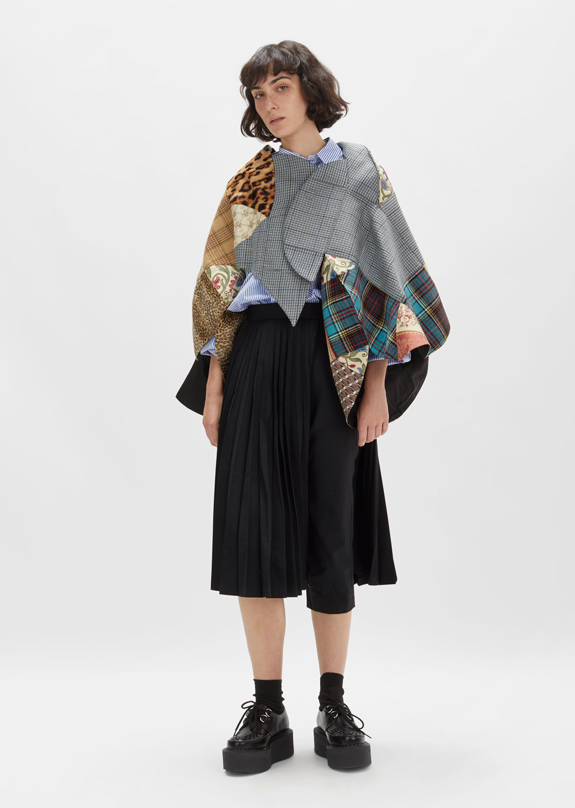 Multicolor Patchwork Asymmetrical Jacket by Junya Watanabe- La Garçonne