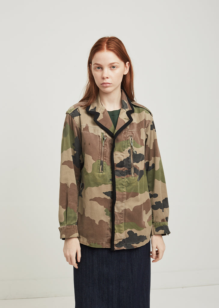 Vroom Camouflage Cotton Blend Military Jacket by Lutz Huelle- La Garçonne