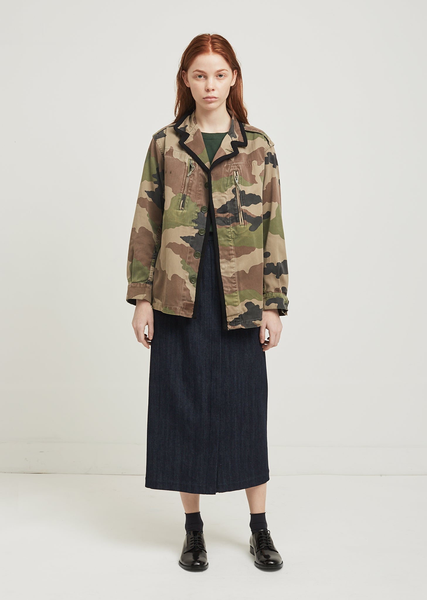 Vroom Camouflage Cotton Blend Military Jacket by Lutz Huelle- La Garçonne