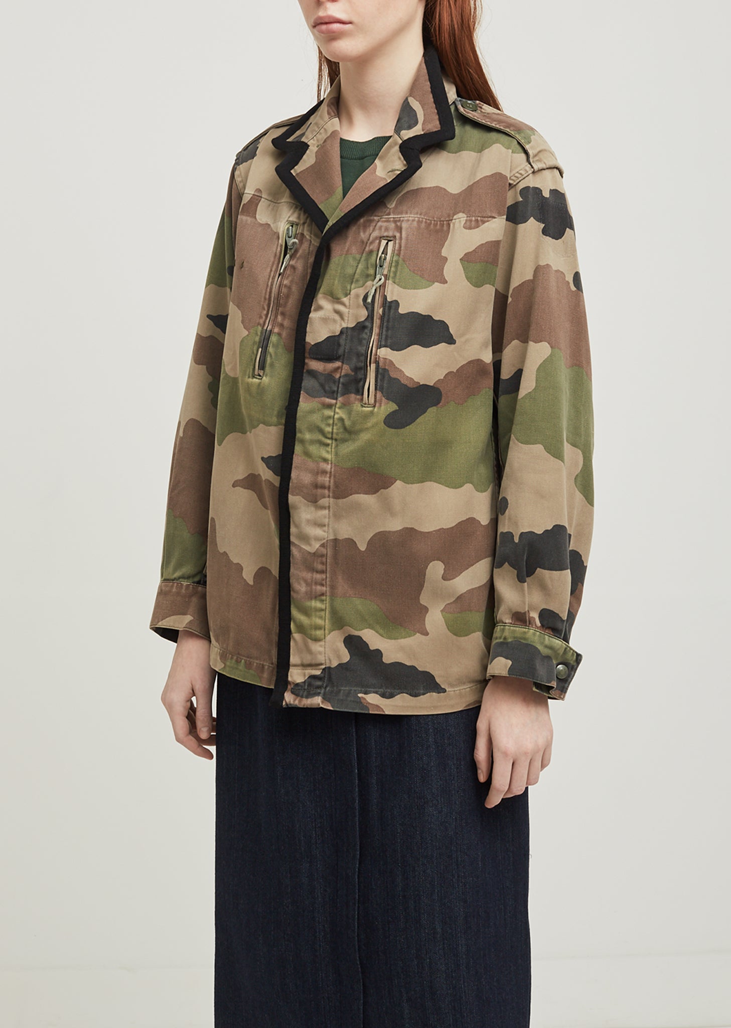 Vroom Camouflage Cotton Blend Military Jacket by Lutz Huelle- La Garçonne