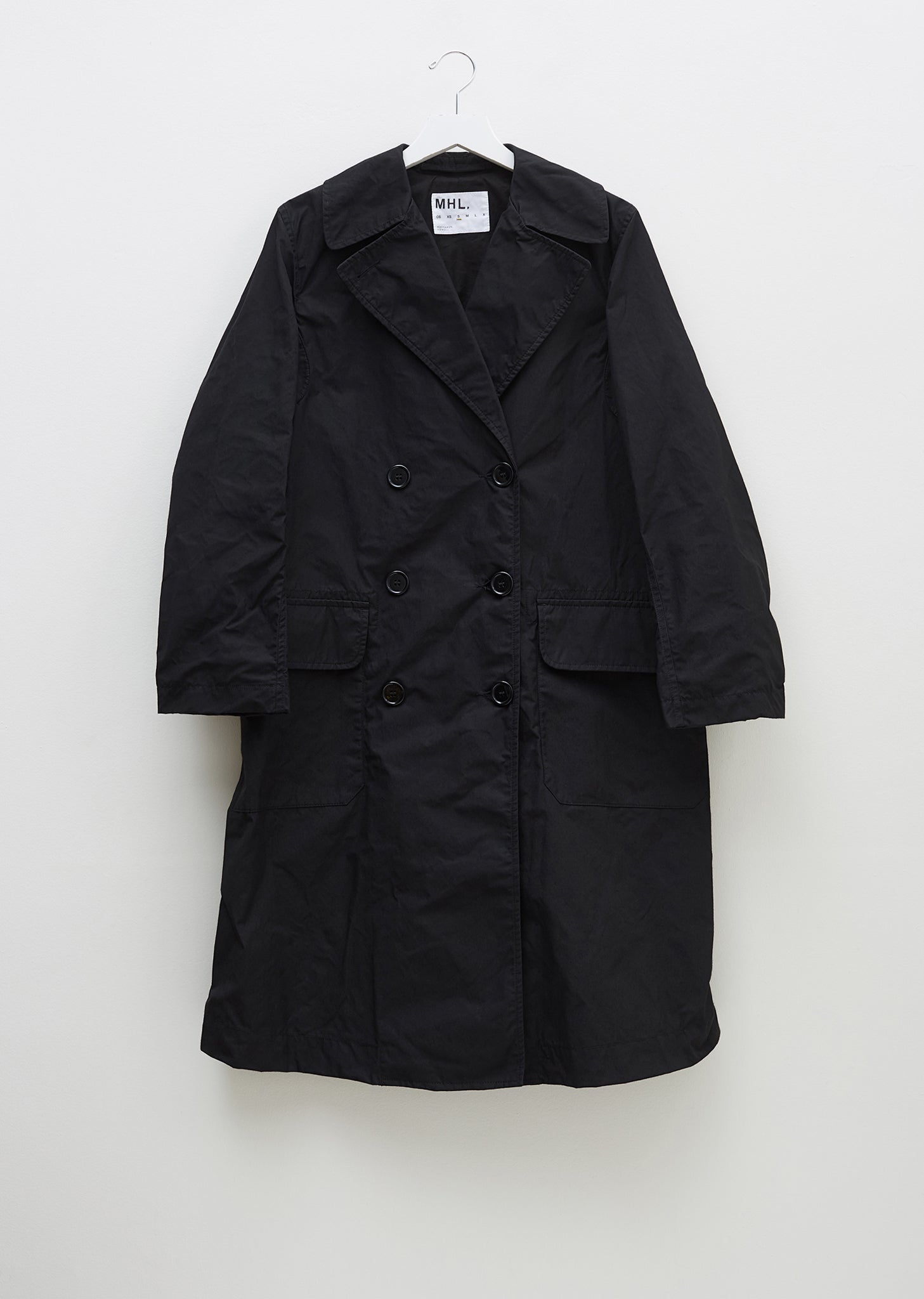 Patch Pocket Waxed Trench Coat by MHL by Margaret Howell- La Garçonne