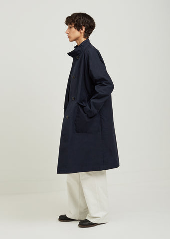 Waxed Cotton Fishermans Mac Coat by MHL by Margaret Howell- La