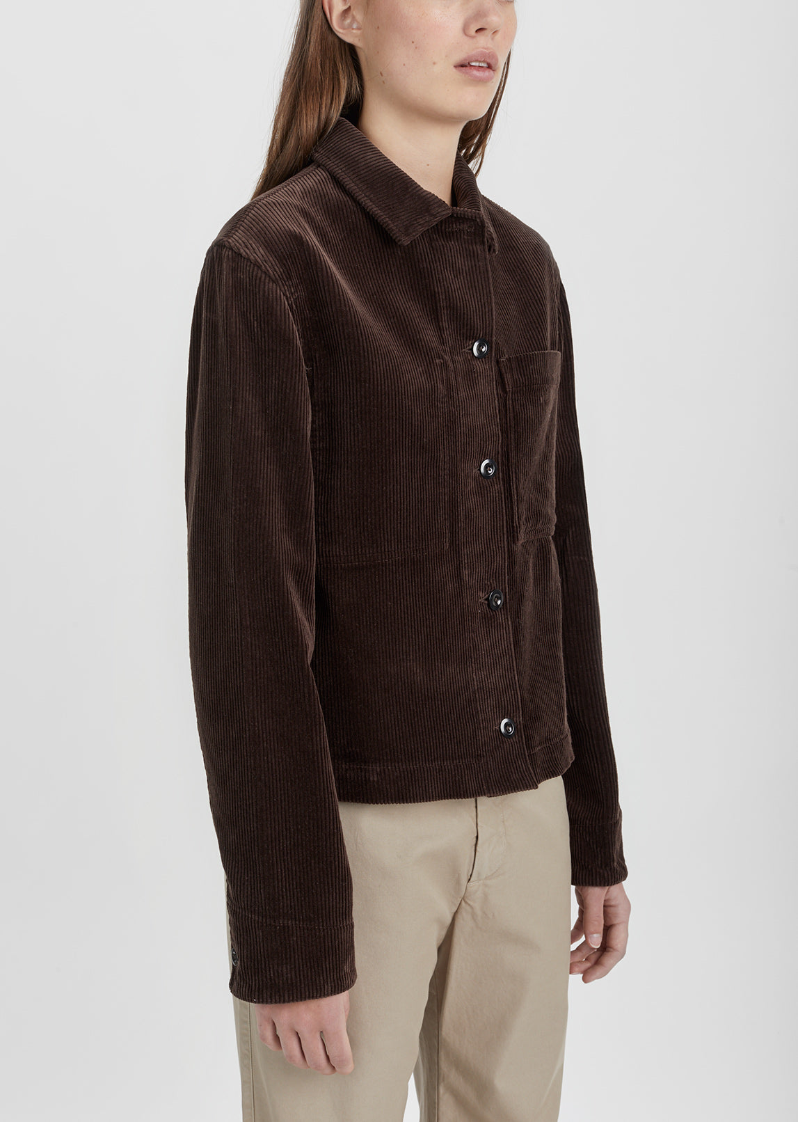 Heavy Corduroy Work Shirt Jacket by MHL by Margaret Howell- La Garçonne