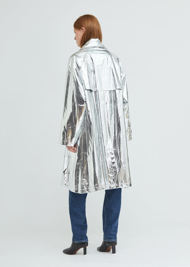 Silver Trench Coat by MM6 Maison Margiela- La Garçonne