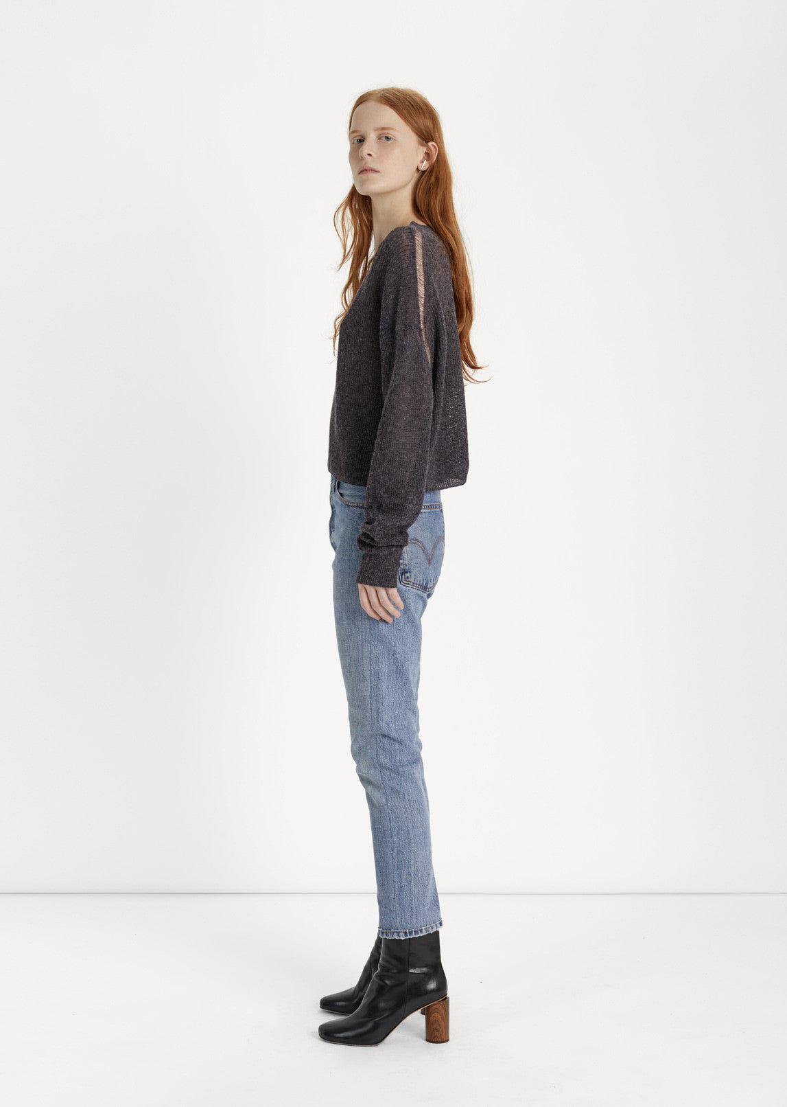 Antje Alpaca Blend V-neck Pullover by Acne Studios - La Garçonne