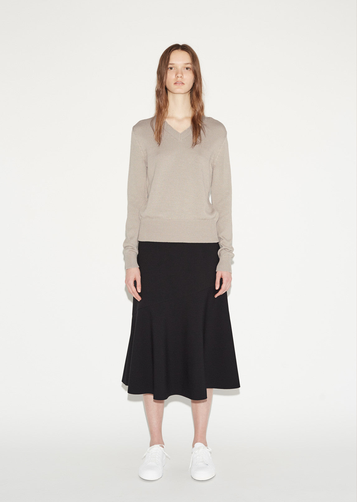 Cotton V-Neck Sweater by Jil Sander - La Garçonne