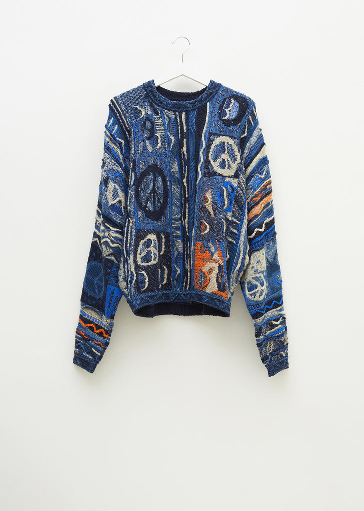Boro Gaudy Knit Sweater by Kapital- La Garçonne