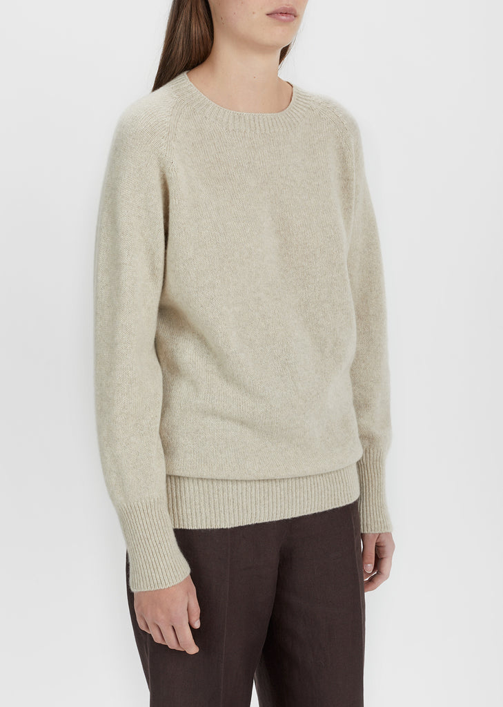 Oversized Cashmere Crewneck Sweater by Margaret Howell- La Garçonne