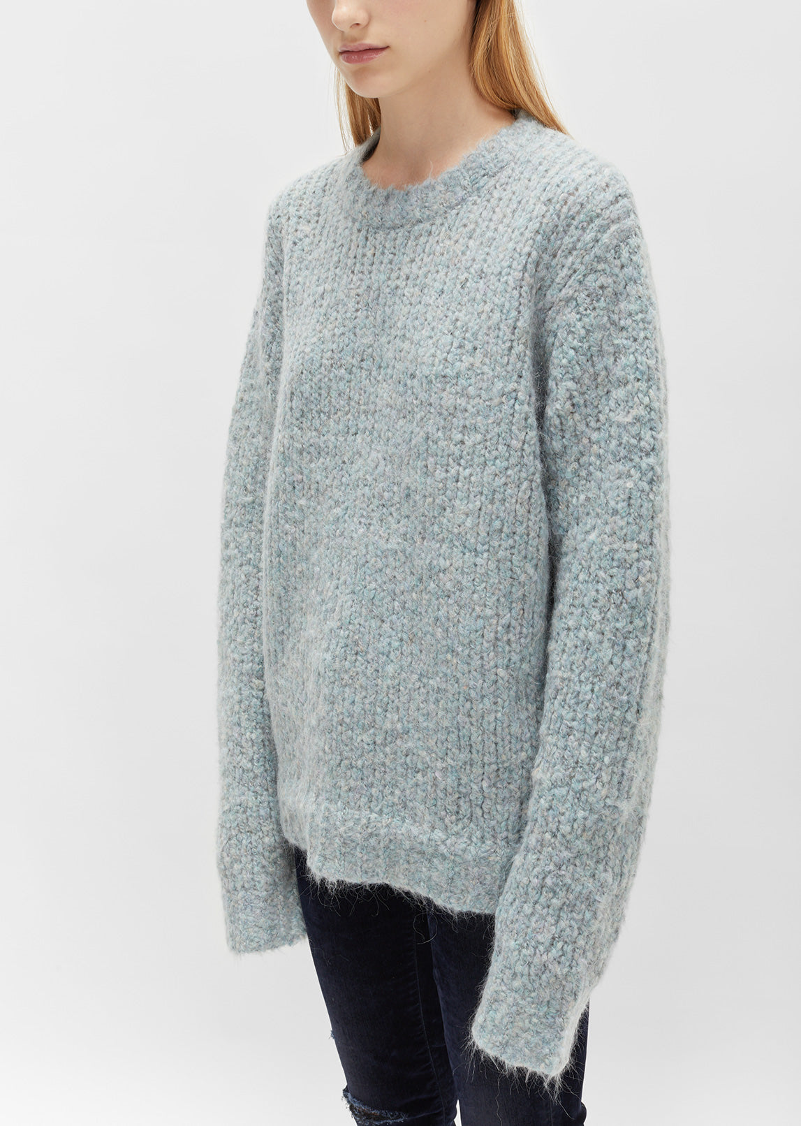 Boucle Crewneck Sweater by R13- La Garçonne