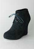 Lace Up Wedge Boot