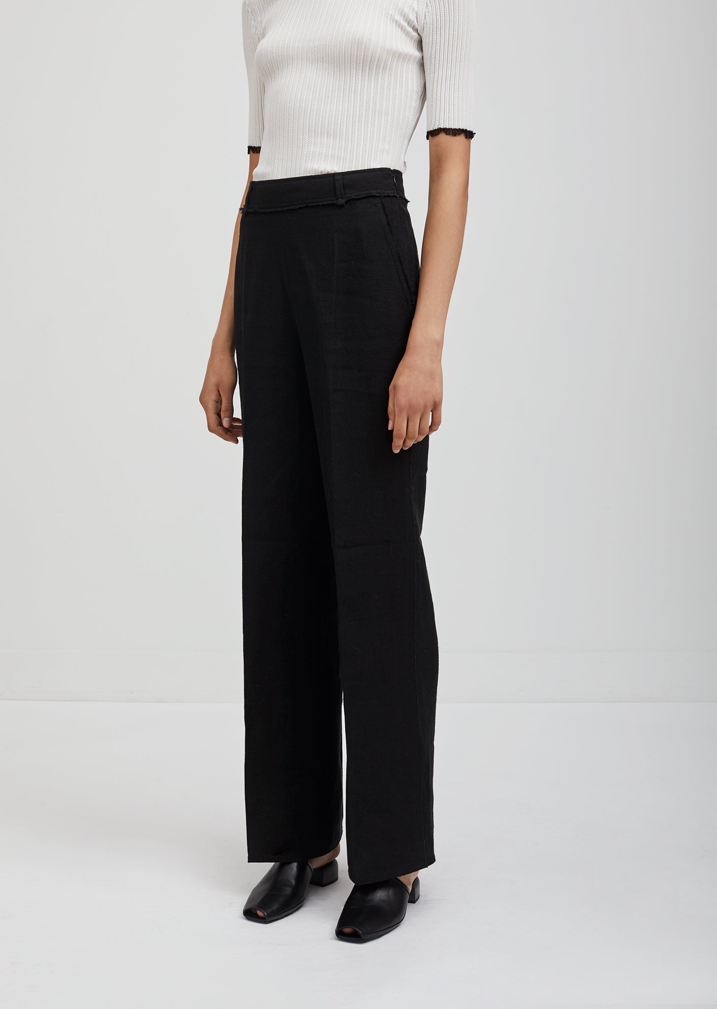 Marcelle Raw Zippered Trousers by Acne Studios- La Garçonne