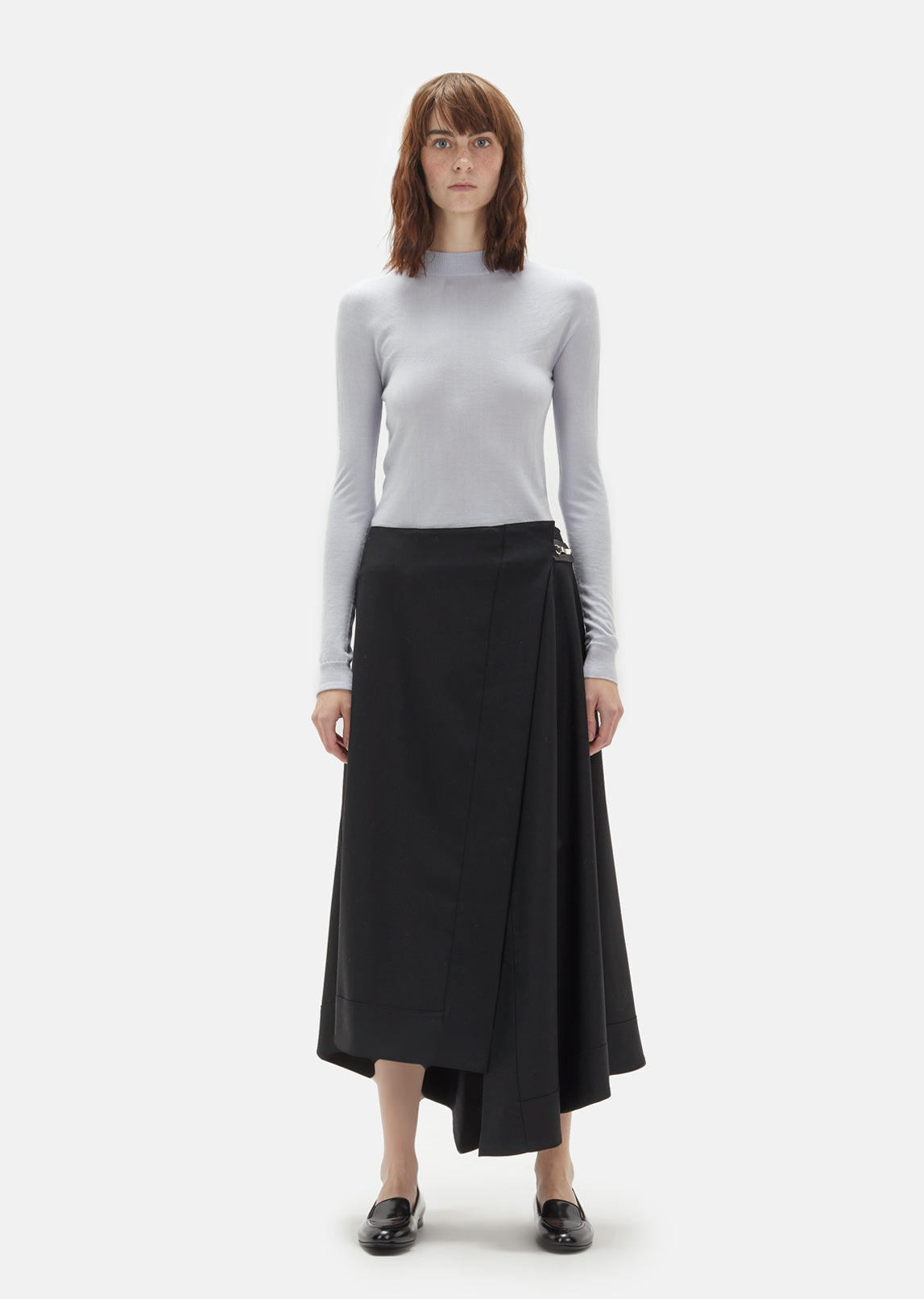 Wool Wrapover Skirt by Lemaire- La Garçonne