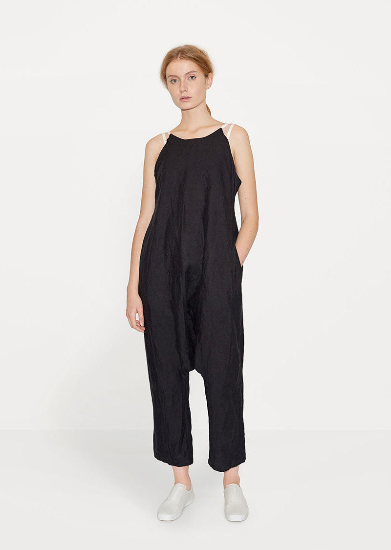 Contrast Linen Jumpsuit by Le Vestiaire de Jeanne - La Garçonne