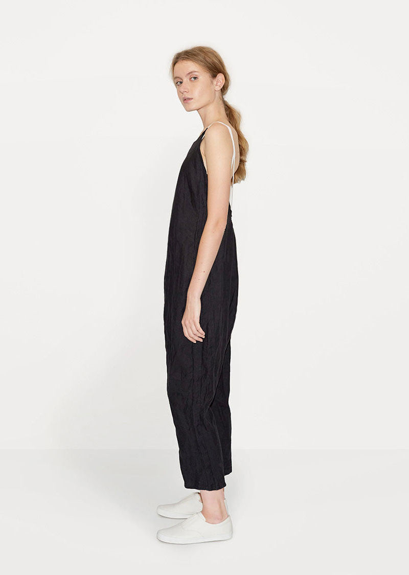 Contrast Linen Jumpsuit by Le Vestiaire de Jeanne - La Garçonne