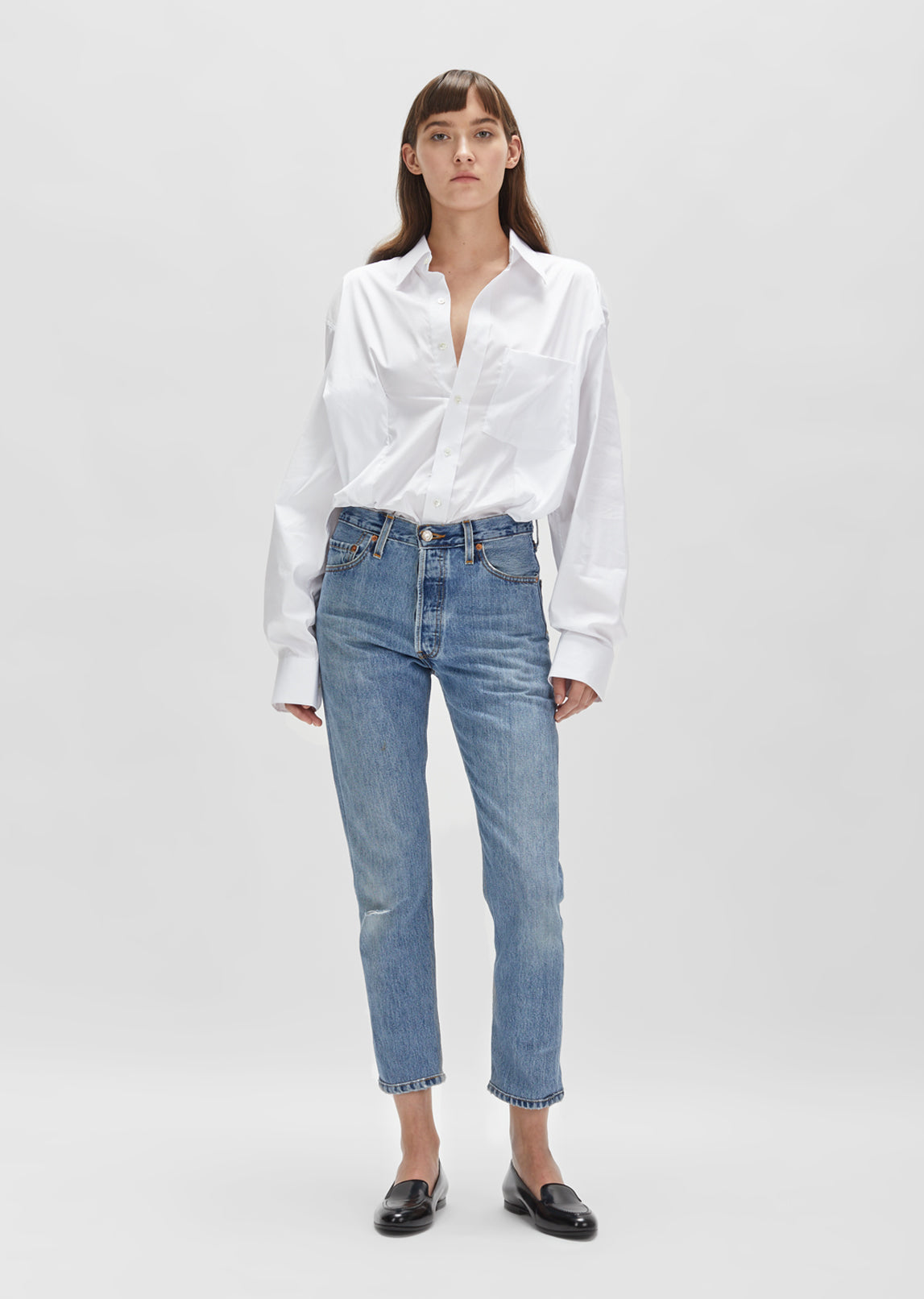 levis high rise ankle crop