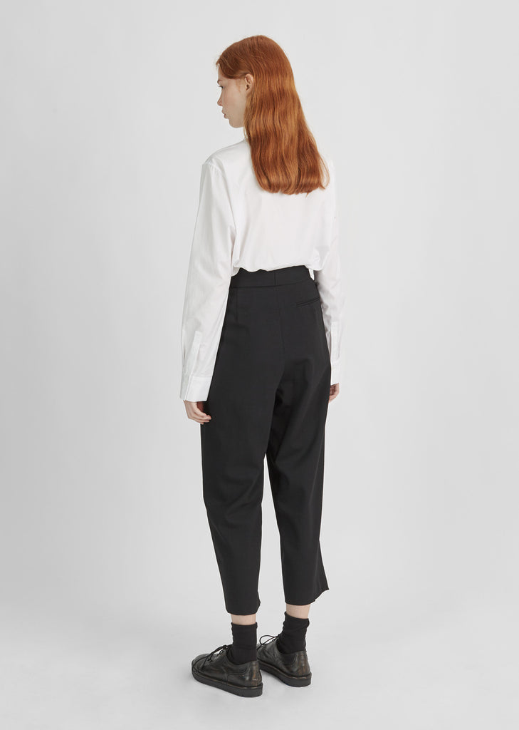 Stretch Twill Tuck Pants by Y's- La Garçonne