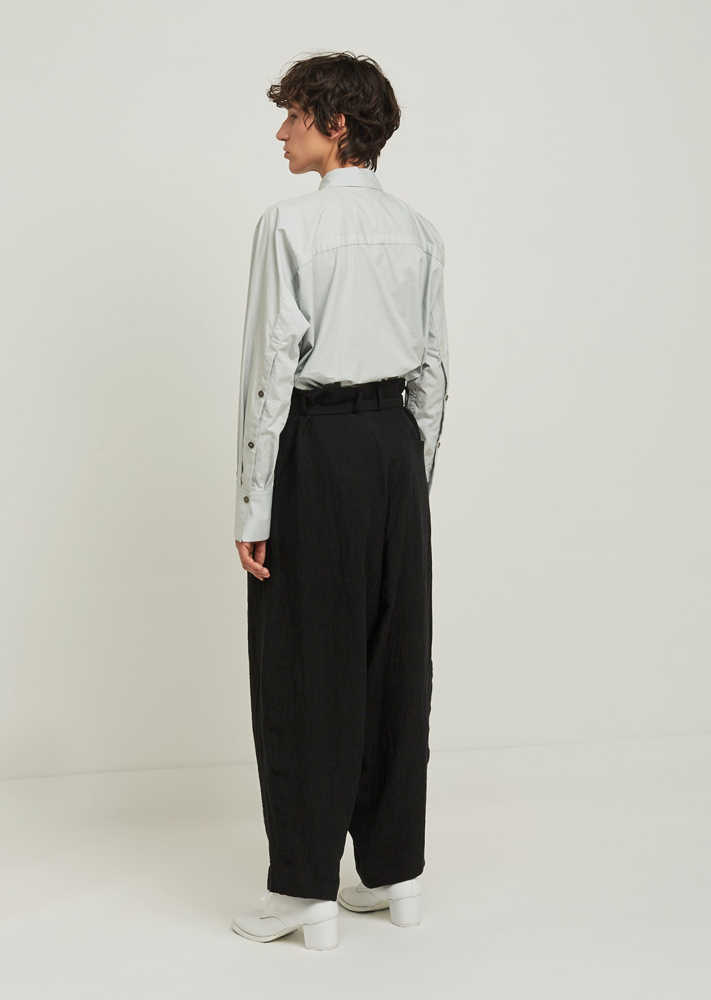 60 Sulfurated W Belted Pant by Yohji Yamamoto- La Garçonne