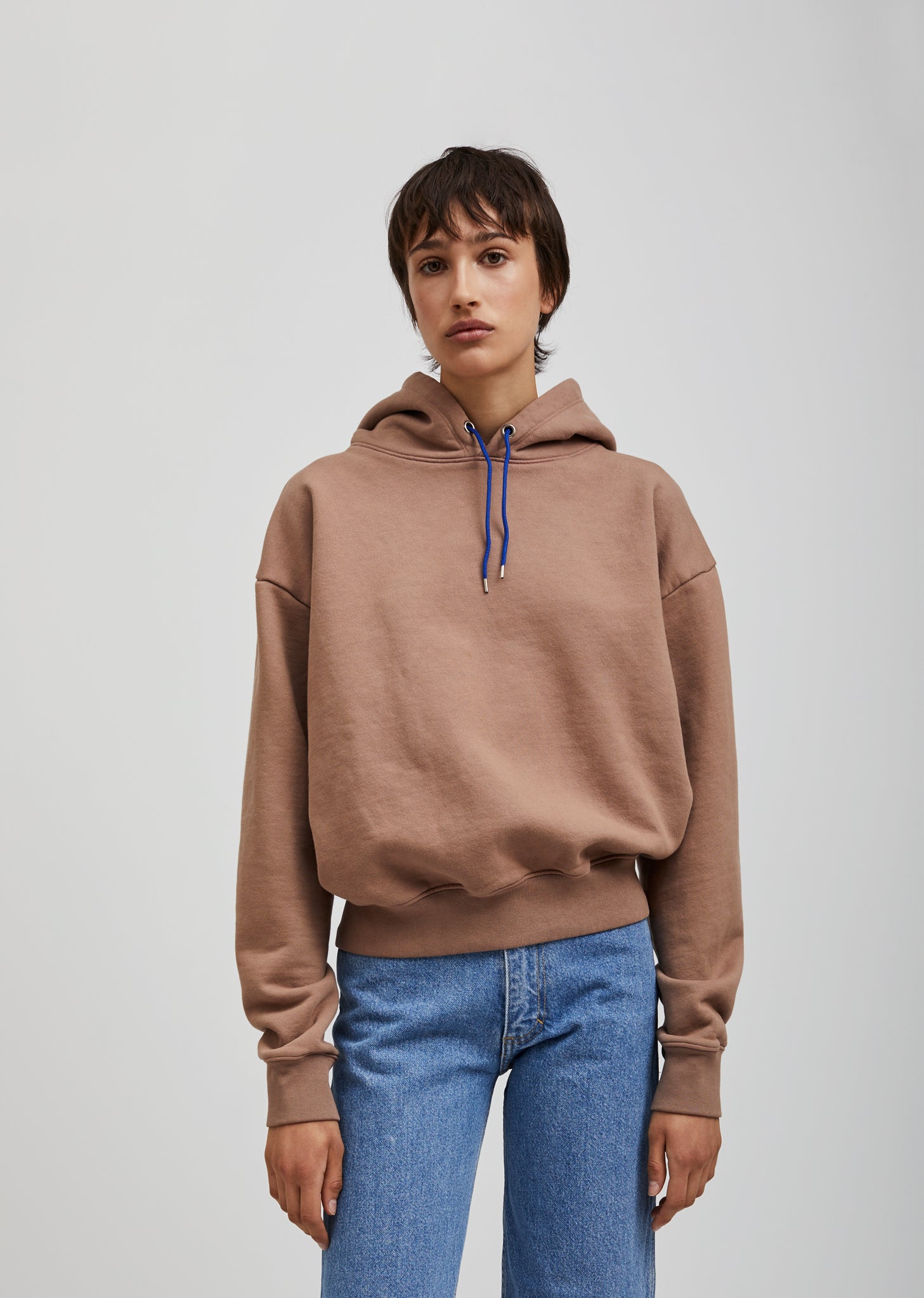 Cropped Hooded Sweatshirt by Eckhaus Latta- La Garçonne