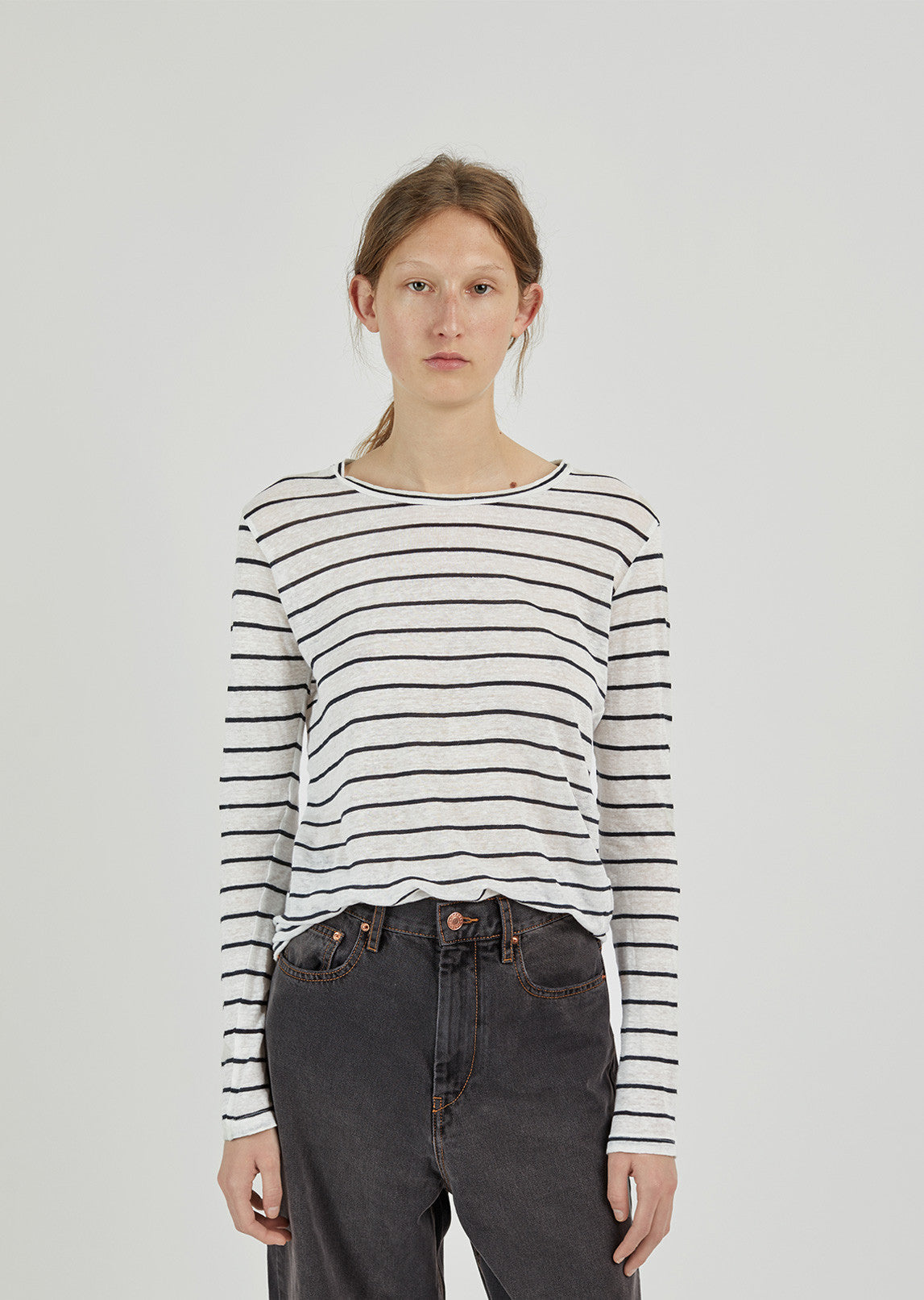 Aaron Striped Linen T-Shirt by Isabel Marant Etoile - La Garçonne