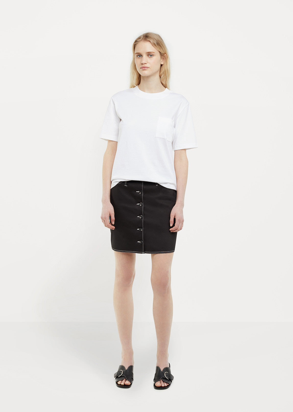 One Pocket Mock Neck Tee by Organic by John Patrick - La Garçonne