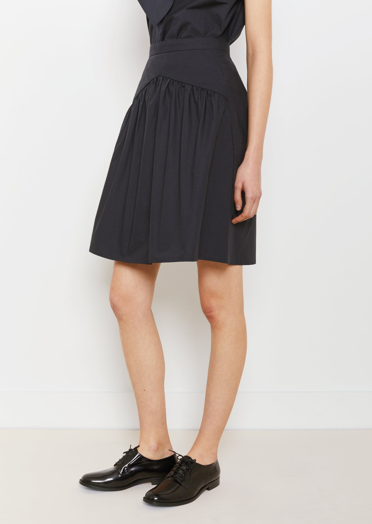 Solid Poplin Skirt by Atlantique Ascoli- La Garçonne