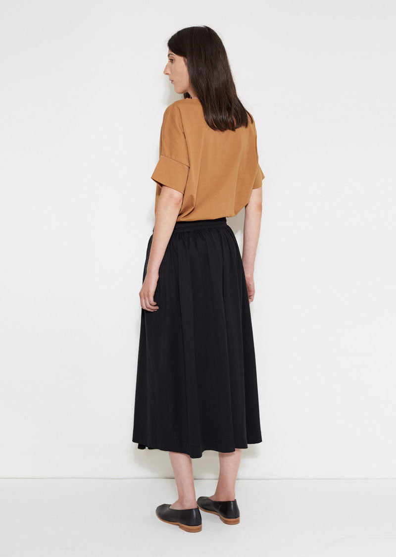 ATON wool plain jersey skirt | labiela.com