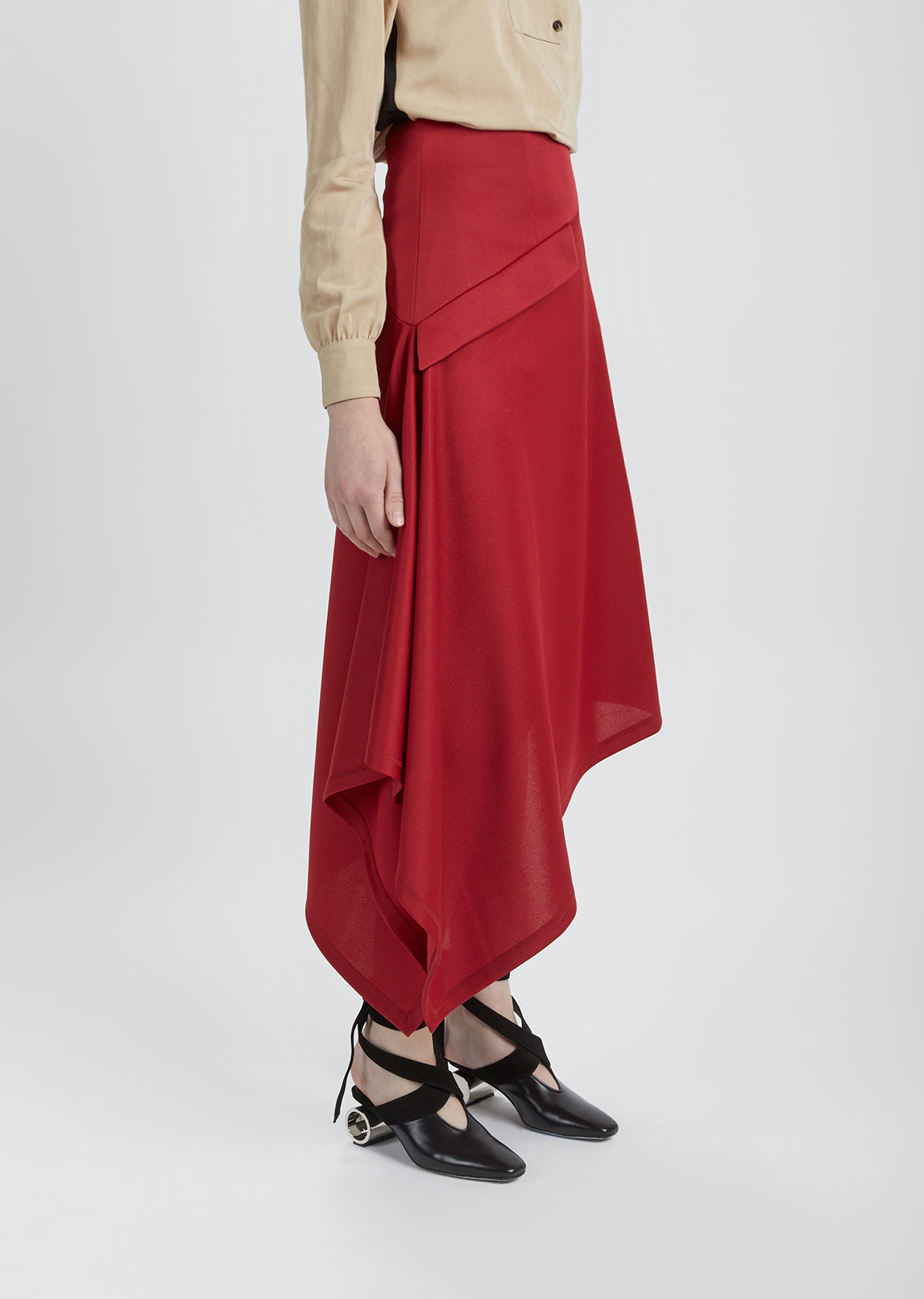 Asymmetric Side Button Skirt by J.W. Anderson- La Garçonne