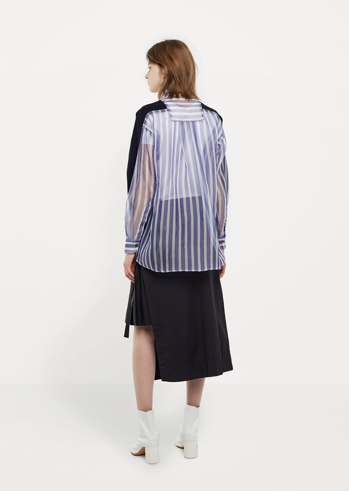 Silk Organza Cardigan by Sacai - La Garçonne